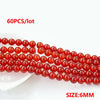 String of natural red carnelian round beads for jewelry making with a size of 6mm