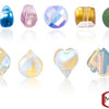 A collection of various colored glass seed beads and beads in different shapes displayed for jewelry making.