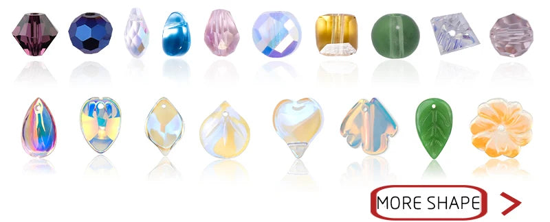 A collection of various colored glass seed beads and beads in different shapes displayed for jewelry making.