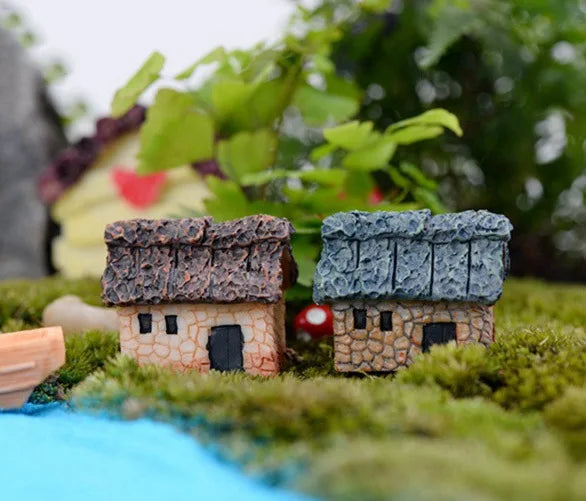 Whimsical Miniature Garden Bridge, Windmill & Castle Decor Set