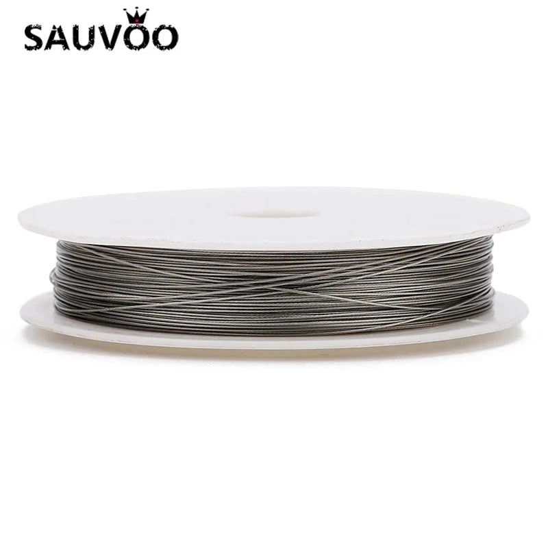 A spool of stainless steel tiger tail beading wire for jewelry making