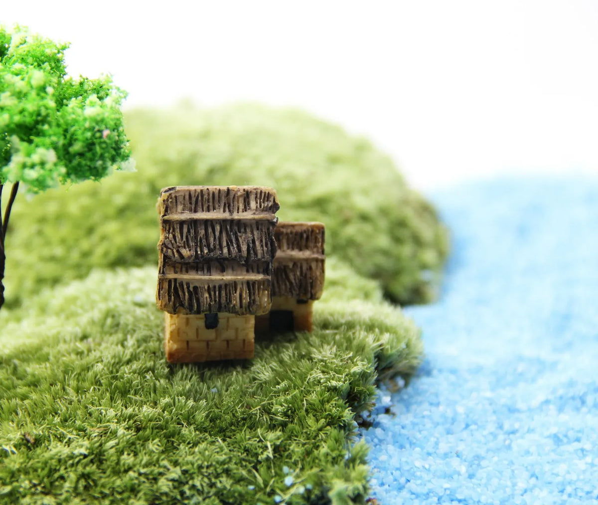 Whimsical Miniature Garden Bridge, Windmill & Castle Decor Set