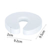 Tapón de puerta de espuma EVA blanca con dimensiones de 9.5 cm de alto y 9.2 cm de ancho.