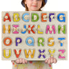 A wooden puzzle set featuring letters from A to Z, designed for toddlers.