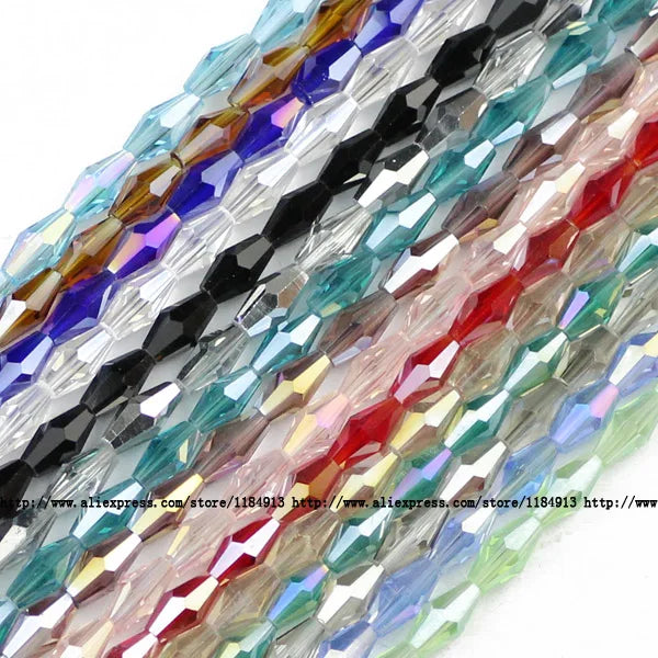 Austrian Crystal Bicone Beads for Jewelry Making – 100-Pack