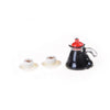 Miniature Coffee Pot and Cup Set for Dollhouse