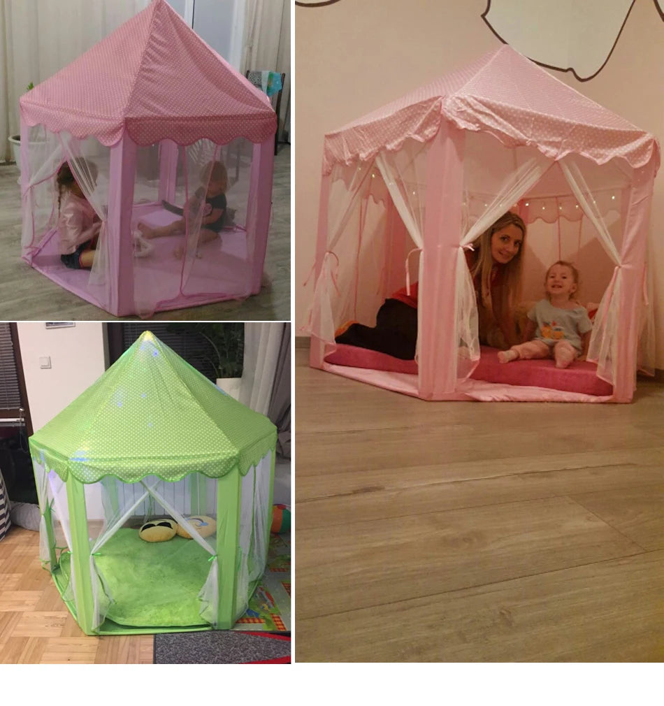 Kids' Princess Castle Play Tent – Foldable Indoor Tipi for Imaginative Play
