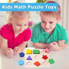 Wooden Geometric Shape Sorting Puzzle for Toddlers