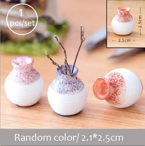 Set of white ceramic miniature animal figurines with speckled pink accents for fairy gardens