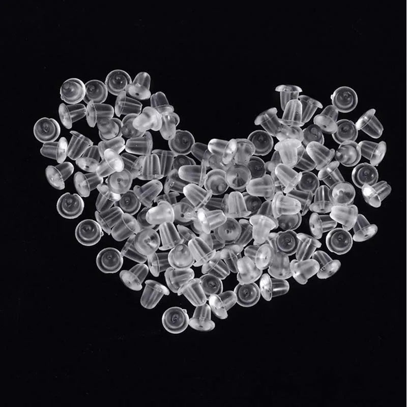 Soft Silicone Earring Backs – Clear Jewelry Stoppers for DIY and Daily Wear