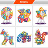 A set of colorful magnetic building tiles used for STEM learning projects.