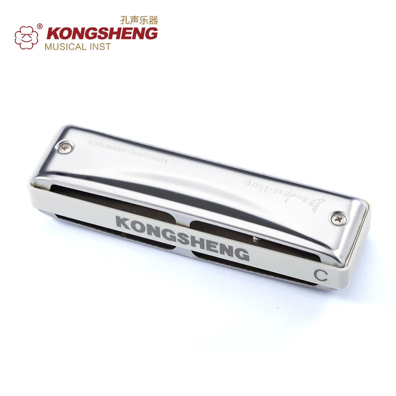 10-Hole Diatonic Harmonica with Stainless Steel Cover