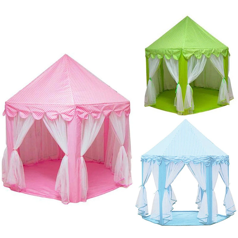 Kids' Princess Castle Play Tent – Foldable Indoor Tipi for Imaginative Play