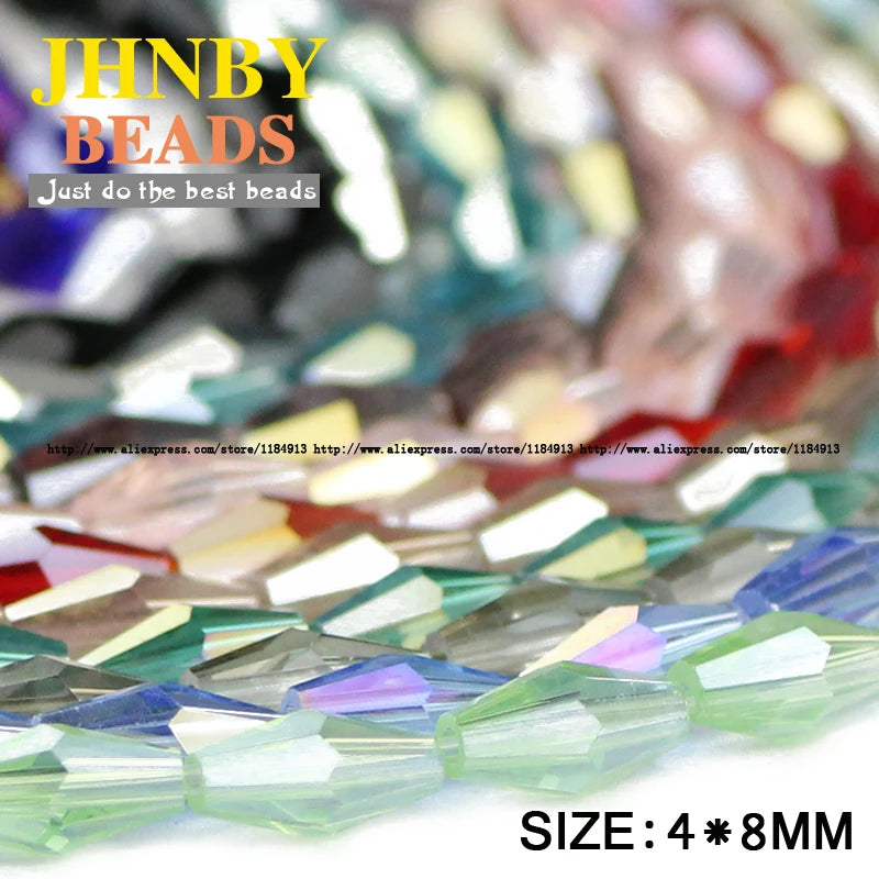 Austrian Crystal Bicone Beads for Jewelry Making – 100-Pack