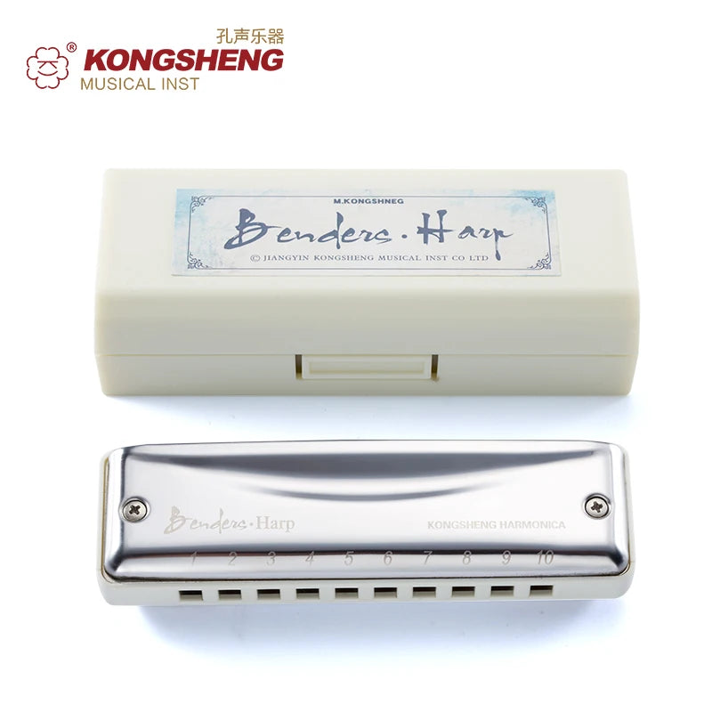 10-Hole Diatonic Harmonica with Stainless Steel Cover