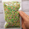 Heart-shaped fake candy sprinkles for slime and craft decorations in various bright colors