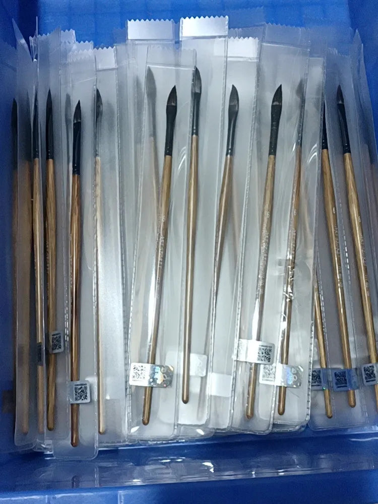 Professional Squirrel Hair Watercolor Liner Brushes with Oak Wood Handles