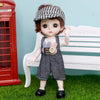 16cm Articulated Fashion Doll with Big Eyes and Dress-Up Outfit