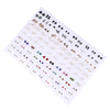 A collection of assorted acrylic stud earrings featuring hearts, stars, moons, and other designs.