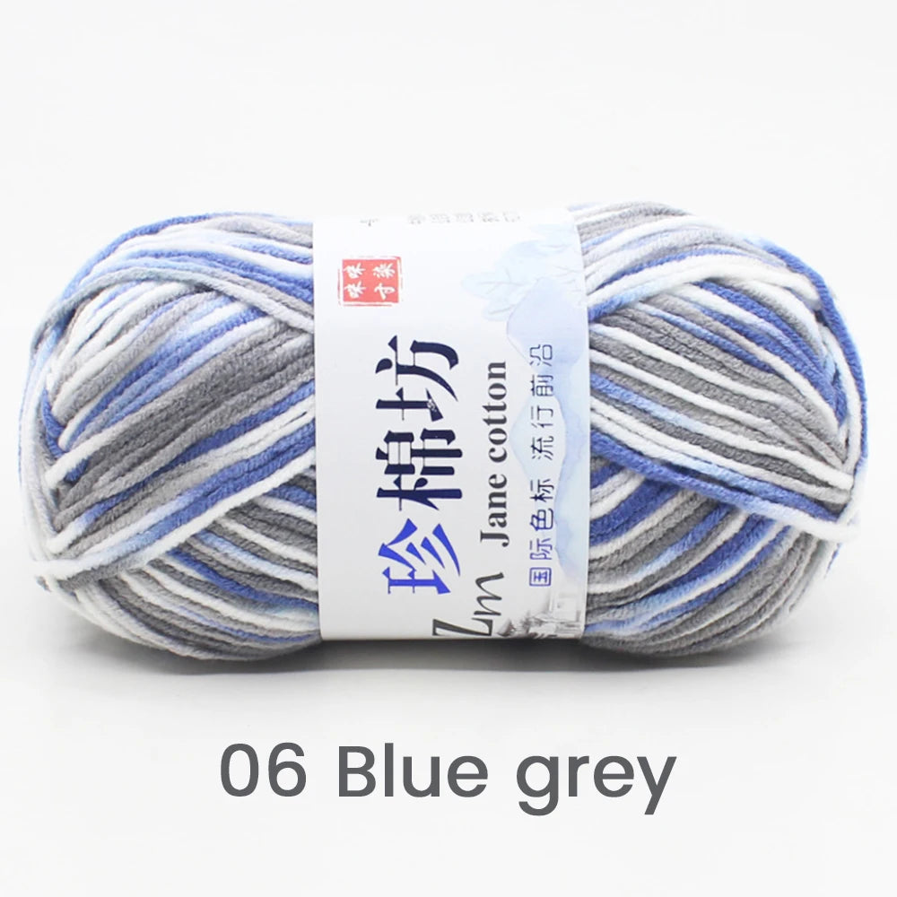 Soft Milk Cotton Yarn for Knitting and Crochet – 50g per Ball