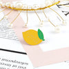 Fresh Fruit Enamel Pins Set — Lemon & Orange Brooches