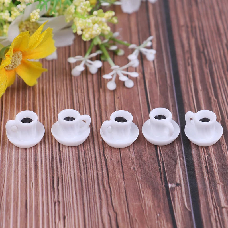 Miniature Coffee Pot and Cup Set for Dollhouse