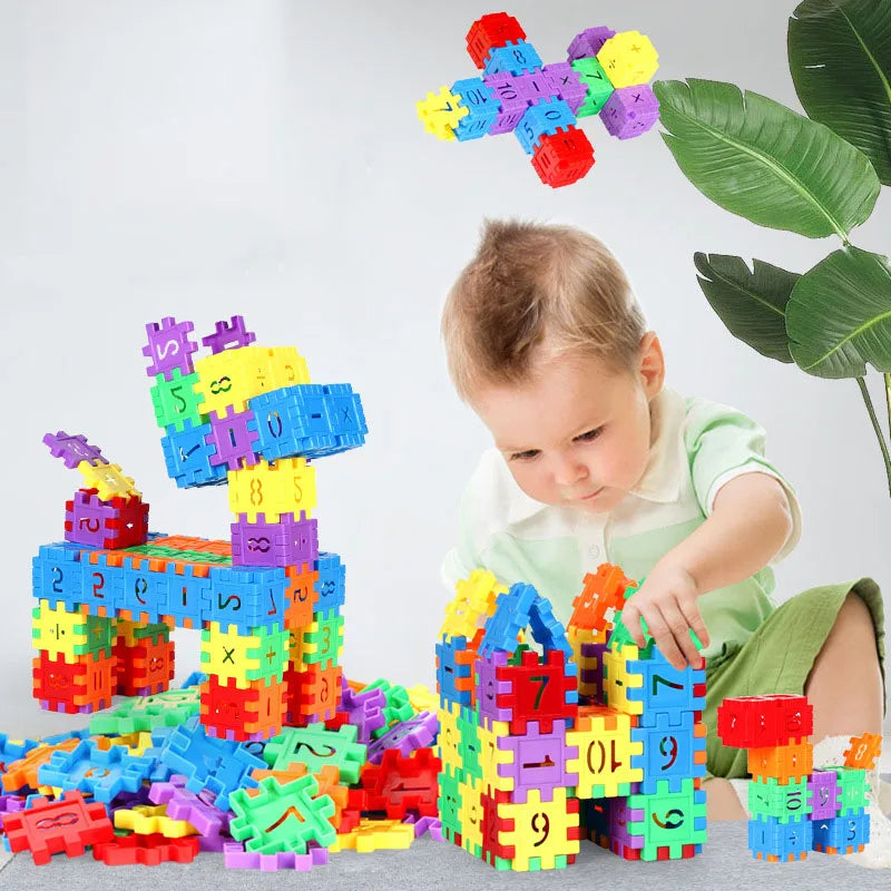 60-Piece Colorful Interlocking Building Blocks for Kids