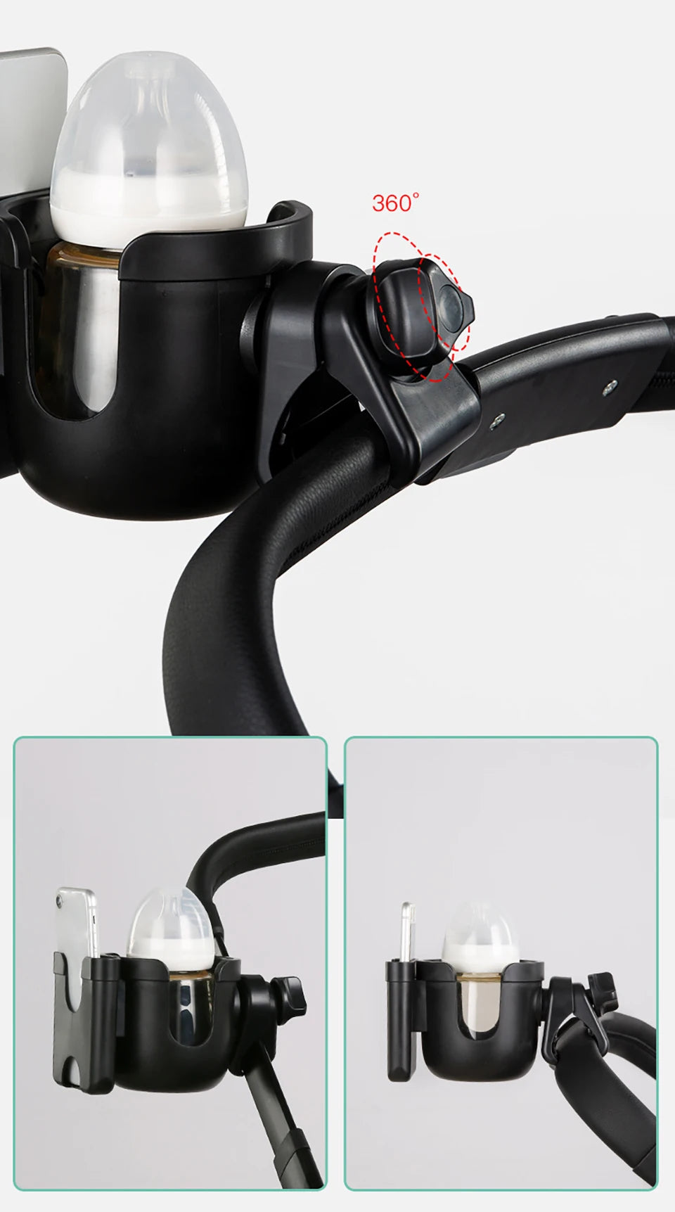 Universal Stroller Cup and Phone Holder