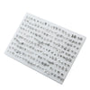 A collection of assorted acrylic stud earrings featuring hearts, stars, and moons arranged on a white display card.