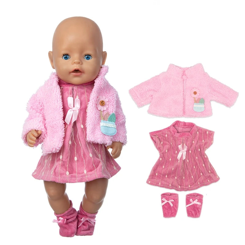 Cute 2-Piece Romper Outfit for 17-Inch Reborn Baby Dolls