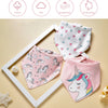Soft Cotton Baby Bibs (3-Pack) with Cartoon Prints
