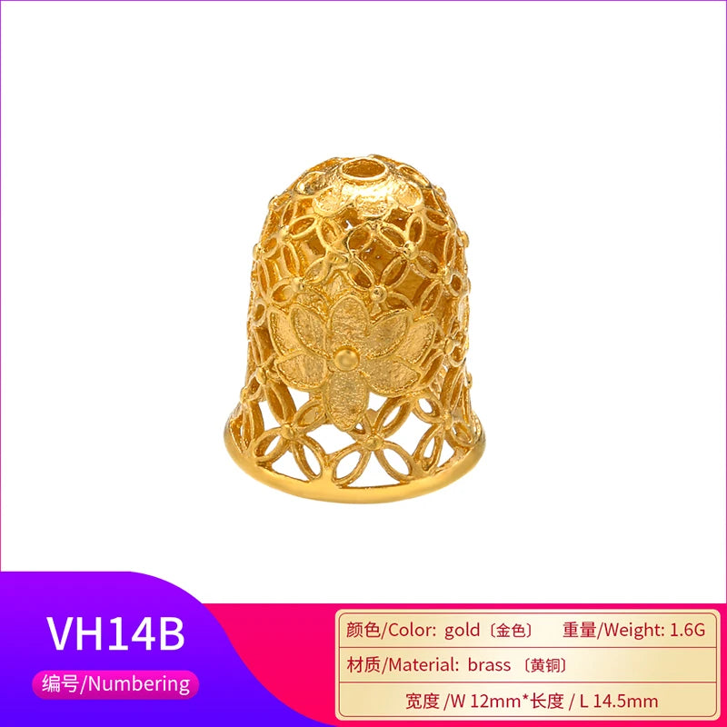 Gold brass bead caps and tassel caps for jewelry making