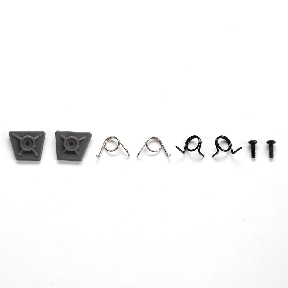 A set of 1:12 scale RC car steering wheel and interior upgrade parts including various metal components.