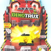 A Dinotrux dinosaur truck toy car with removable dinosaur figures displayed in its packaging.