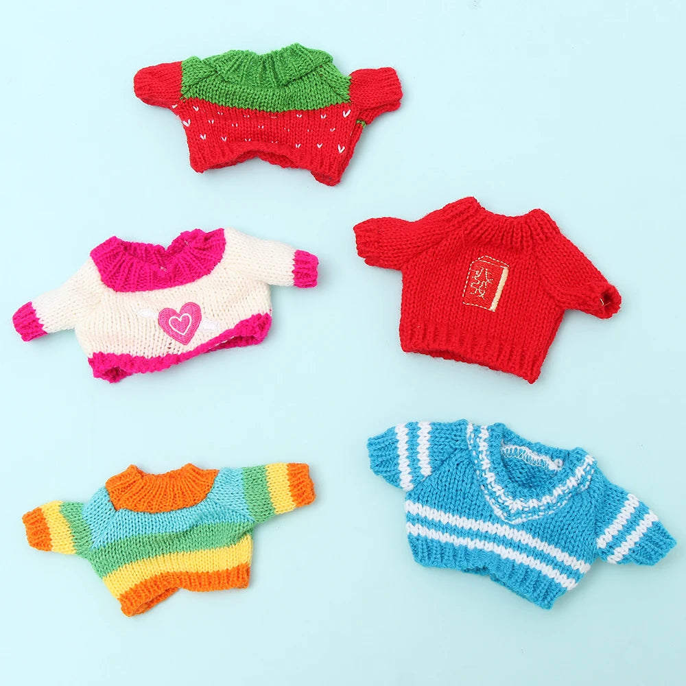 Fashionable Sweater and Vest Set for 20cm Plush Dolls