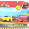 Dinotrux Dozer & Drago die-cast metal toy cars in a colorful packaging box.