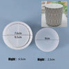 A set of flexible silicone molds for making vases and planters, shown with various sizes and a finished product.