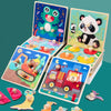 Wooden Animal Puzzle Board for Toddlers