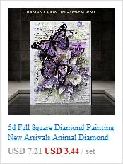 A diamond painting kit featuring a purple butterfly and floral landscape art on a square canvas.
