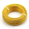 A coil of flexible gold-colored aluminum craft wire used for jewelry making and DIY projects.