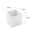 White geometric resin casting mold with dimensions 46mm by 46mm and a height of 43mm