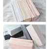 Pink and white professional soft polymer clay blocks shown in various shades and angles.