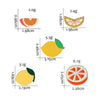 Fresh Fruit Enamel Pins Set — Lemon & Orange Brooches