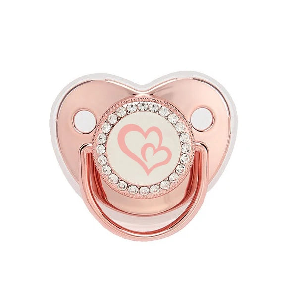 Rhinestone Crown Pacifier for Babies – Soft Silicone Soother with Elegant Sparkle