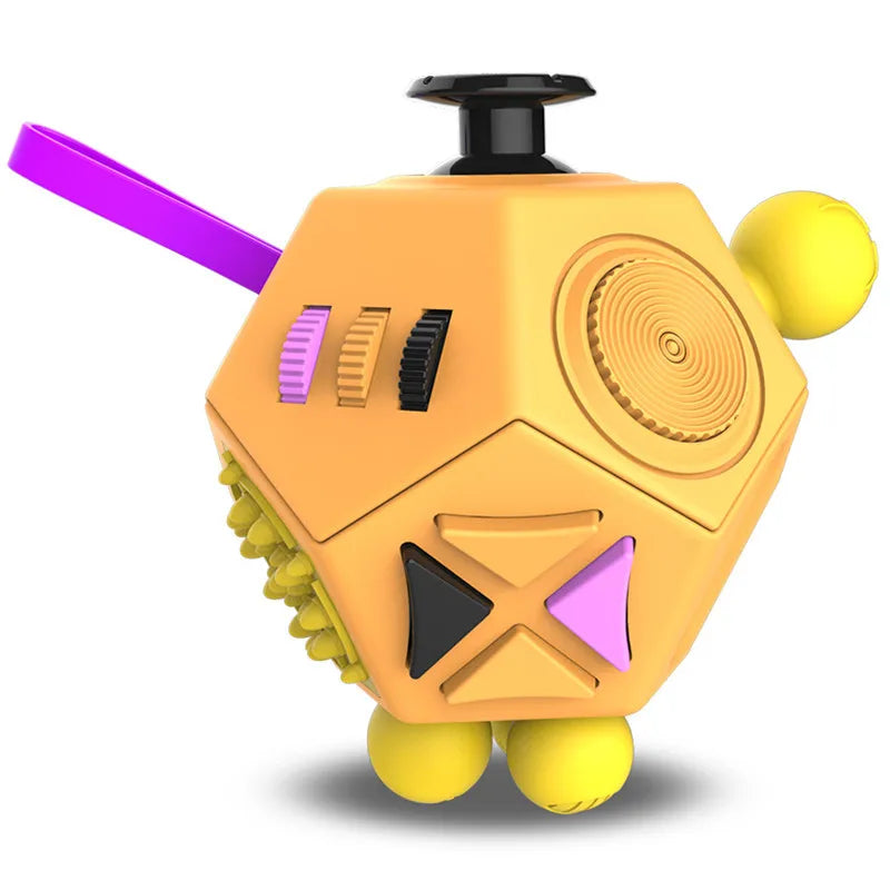 12-Side Fidget Cube for Stress Relief and Focus