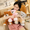 Cute Bow Tie Plush Bear Teddy with Colorful Design