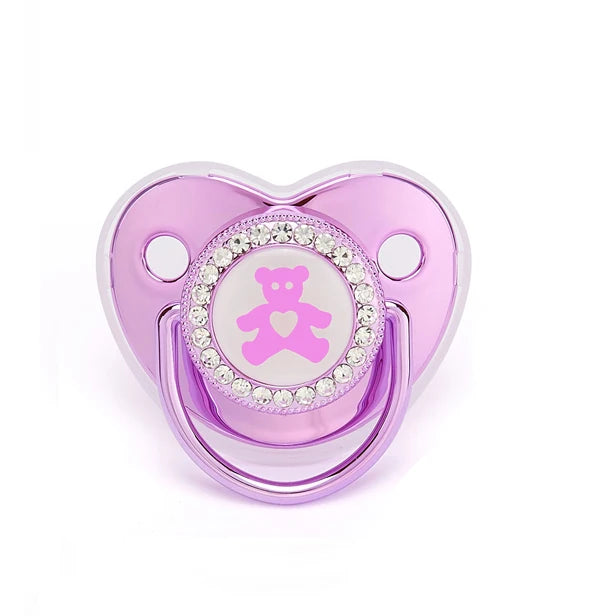 Rhinestone Crown Pacifier for Babies – Soft Silicone Soother with Elegant Sparkle