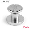 A silver decorative heart brass rivet shown in a 10-set packaging.