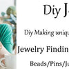 Two women are shown making jewelry using rose flower ball acrylic beads and other findings like pins and jump rings.