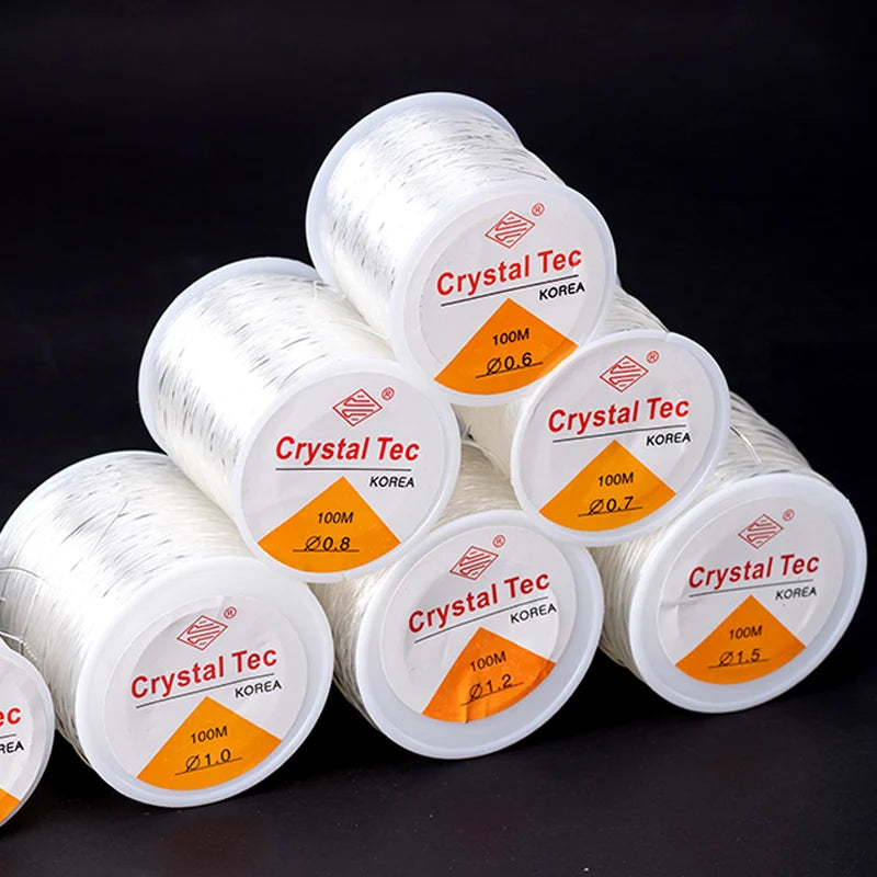 Elastic Crystal Beading Cord - 100m Roll for Jewelry Making